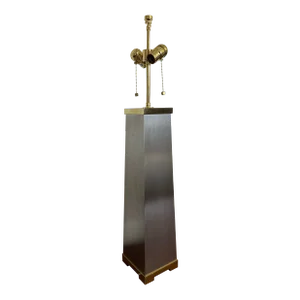 J Robert Scott Lithic Steel & Brass Table Lamp Sally Sirkin Lewis