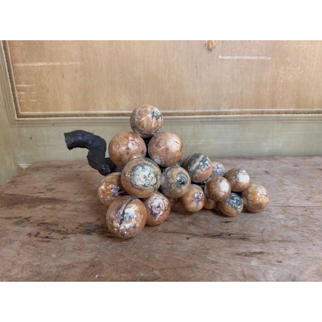 Large Vintage Italian Alabaster Grape Cluster Sculpture For Sale - Image 4 of 11