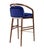 Essex Blue Velvet Bar Stool by Javier Gomez For Sale - Image 3 of 6