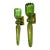 Pair of Murano Apple Green Torch Sconces For Sale