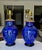 Islamic Vintage Moorish Safi Hand-Painted Cobalt Ceramic Table Lamps - Pair For Sale - Image 3 of 17