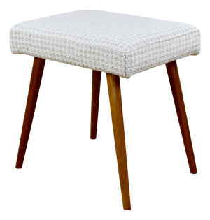 High Stool in Cream Herringbone
