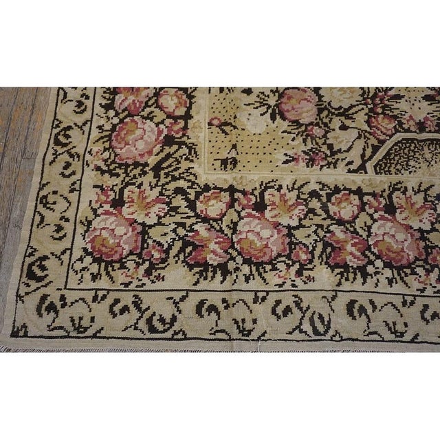 Mid 19th Century Besserabian Flat-Weave Carpet ( 7'6" x 10'6"- 228 x 320 ) Antique Floral Medallion Flat Weave Rug, Circa...