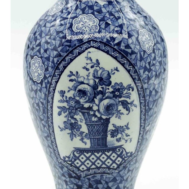 Blue Ceramic Vase, 19th Century For Sale - Image 3 of 5