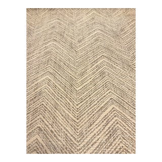 Kravet: 35641.16 Taupe and Cream Woven Chevron Designer Fabric - 8.5 Yards For Sale
