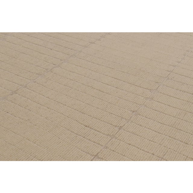 Rug & Kilim’s Oversized Contemporary Textural Rug in Beige-Brown Tones For Sale In New York - Image 6 of 8