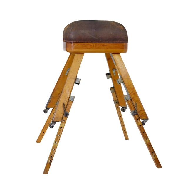 Brown Large Mid/Century Scandinavian Pine Gym Horse, 1950s For Sale - Image 8 of 9