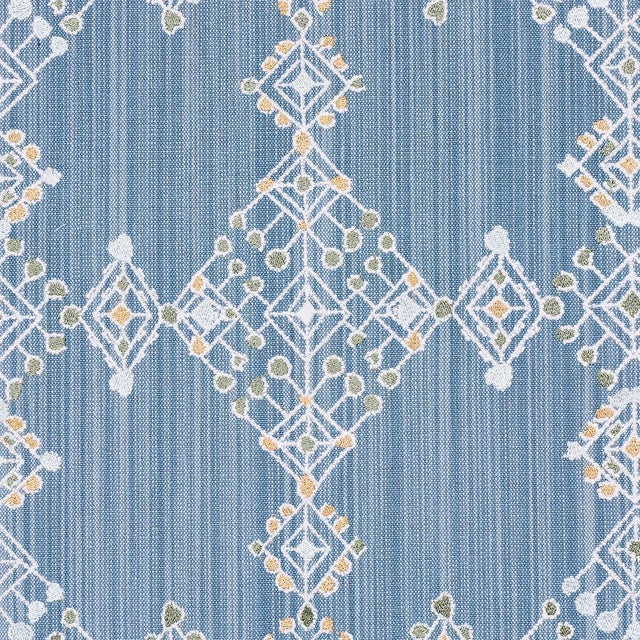Traditional Sample - Schumacher Kalindi Embroidery Fabric in Denim For Sale - Image 3 of 5