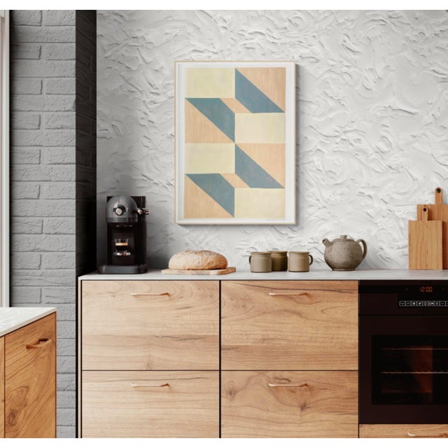 Contemporary Geometric Composition in Muted Tones For Sale - Image 3 of 5