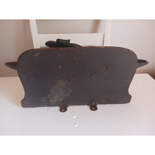 Eagle Wall Bracket Antique Black Forest Carved Glass Eye For Sale In Milwaukee - Image 6 of 11