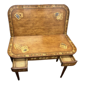 18th Century Painted Louis XV Style Satinwood Card Table