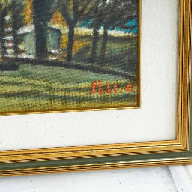 Ferrara Castle, Oil on Panel Signed G. Poli
