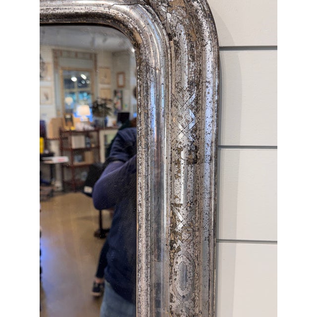 Wood 19th Century Silver Louis Phillipe Mirror For Sale - Image 7 of 10
