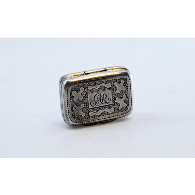 Metal Silver and Gold Vinaigrette Box For Sale - Image 7 of 9
