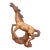 Vintage Italian Rearing Horse Resin Sculpture by A. Giannetti – Faux Carved Wood Finish For Sale