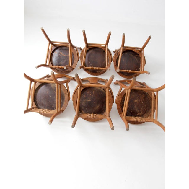 Antique Victorian Bentwood Dining Chairs Set of 6 For Sale - Image 14 of 15