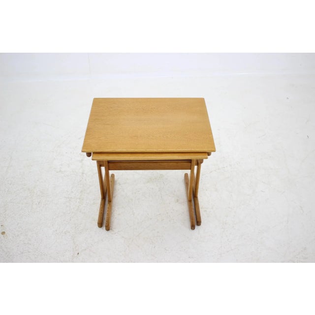 Oak Nesting Tables, Denmark, 1960s, Set of 2 For Sale - Image 8 of 13