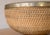 1970s Vintage 1970s 15" Brass-Rimmed Rattan Basket Bowl For Sale - Image 5 of 12