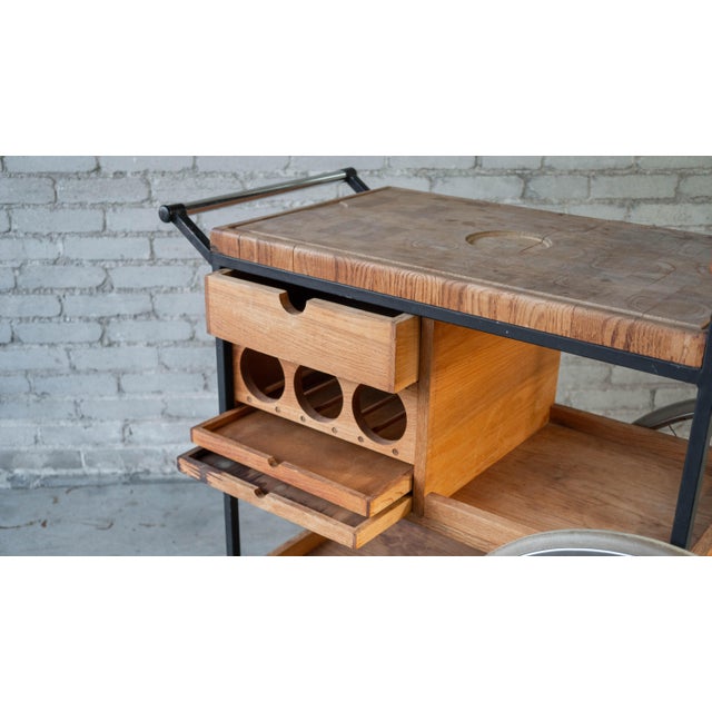 Vintage Mid-Century Arthur Umanoff for David Morgan Bar Cart For Sale - Image 11 of 18