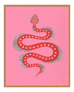 Raspberry Tart by Willa Heart in Gold Frame, Small Art Print