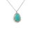 Metal Persian Turquoise Diamond Pendant With Chain 17" 14k WG 9.9 TCW Certified For Sale - Image 7 of 18