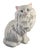 Vintage Ceramic Life Size White Green Eyes Cat Figurine 14'' High For Sale - Image 10 of 10