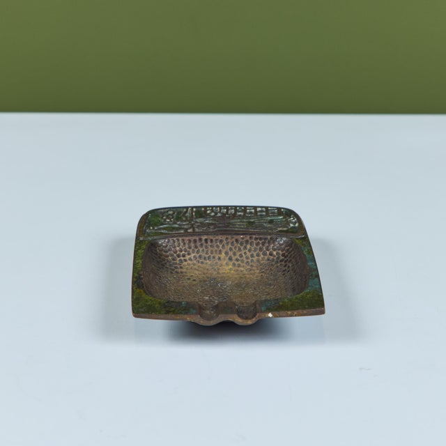 Pal-Bell Rectangular Cast Bronze Ashtray For Sale In Los Angeles - Image 6 of 12