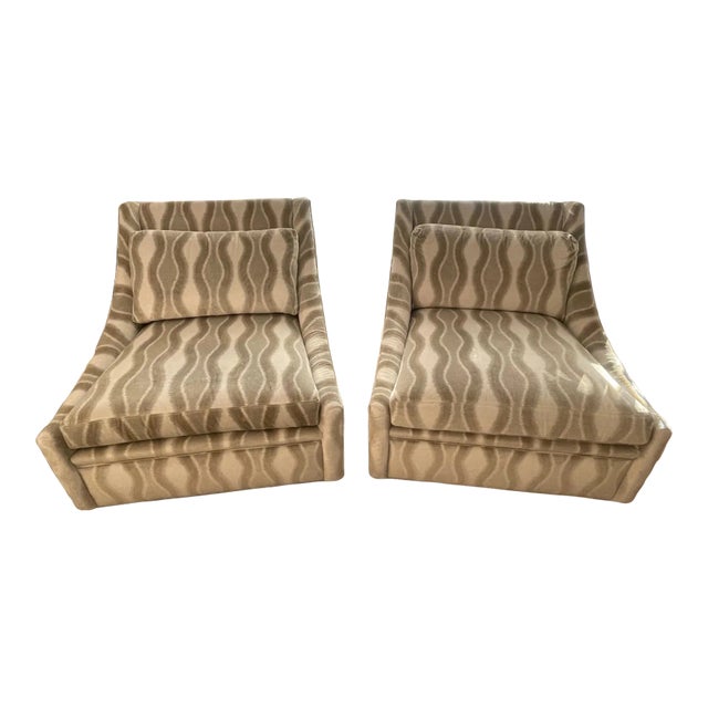 Kravet Custom Velvet Chairs - Set of 2 For Sale