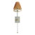 Visual Comfort Baby Blue Glass Rod Jeweled Custom Raffia Shell Trim Shade Single Light Wall Lamp Sconce For Sale