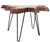 Mid-Century Modern Organic Modern Free Edge Wood Slab Side Table For Sale - Image 3 of 11