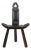 Mid-Century Brutalist Tripod Chair in Pine and Faux Leather, Spain For Sale