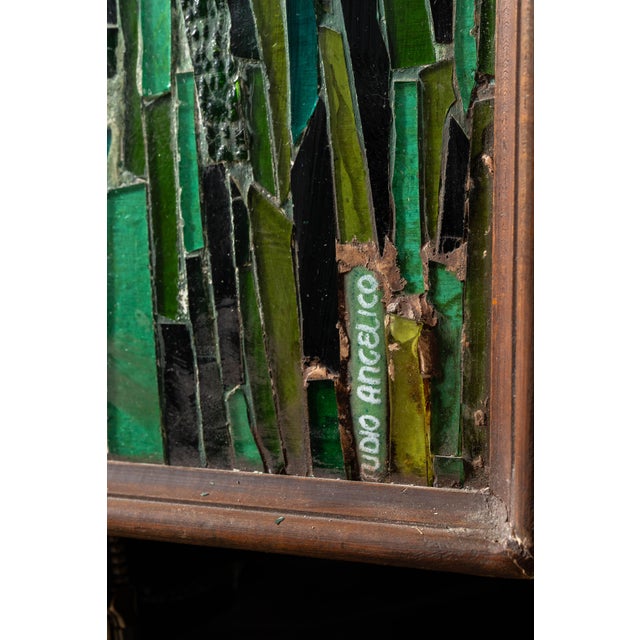 Framed Fairy Tale-Motif Stained Glass Assemblage Mosaic For Sale - Image 10 of 17