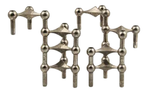 1960s Mid Century Modern Dansk Design Candlestick Stand Metal Steel Aluminium Vintage Set of 8 Configure Versatile Interlocking