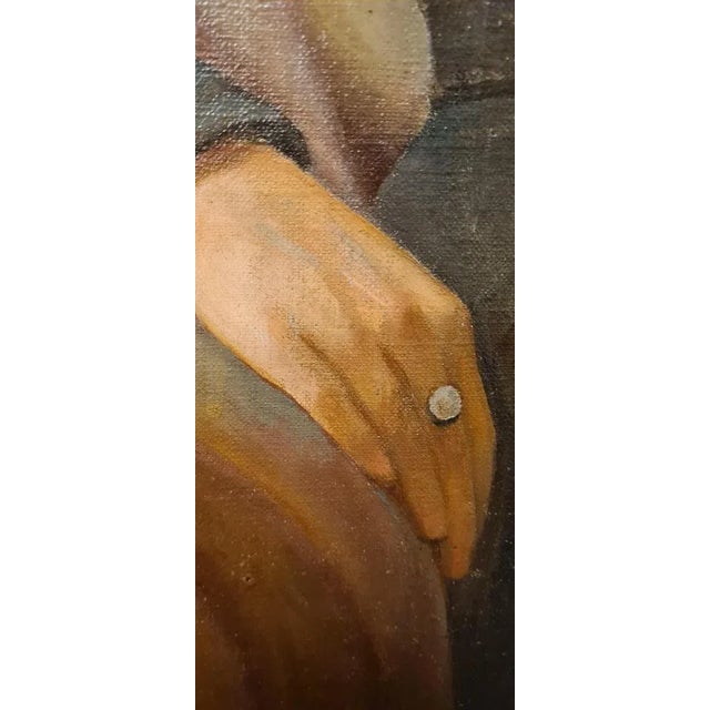 Portrait of Woman, Early 1900s, Oil on Canvas, Framed For Sale - Image 10 of 12