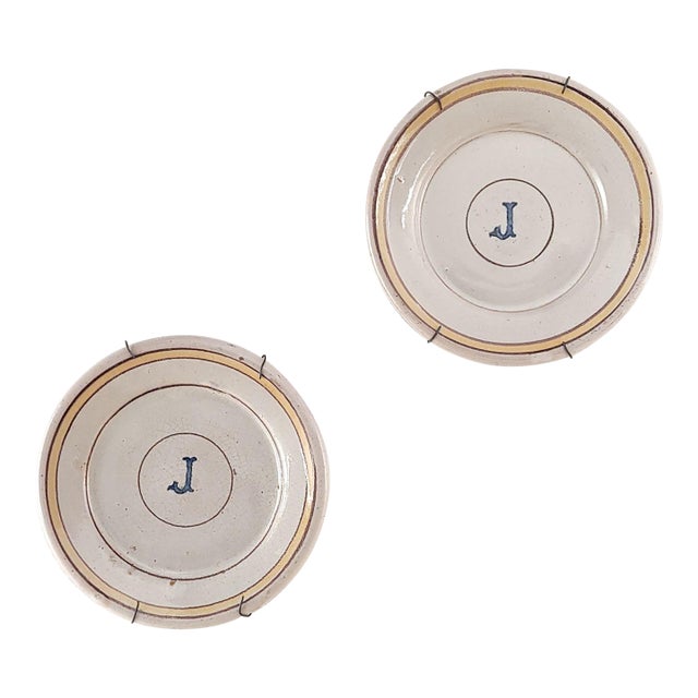 Pair of French Earthenware Plates, Late 18th Century For Sale