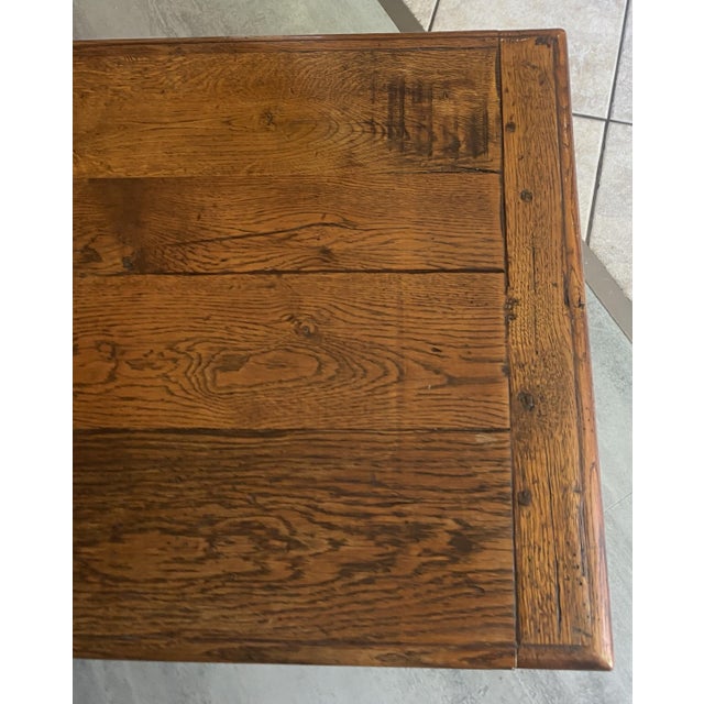 1950s Vintage Rustic Farmhouse Coffee Table in Oak, 1950 For Sale - Image 5 of 18
