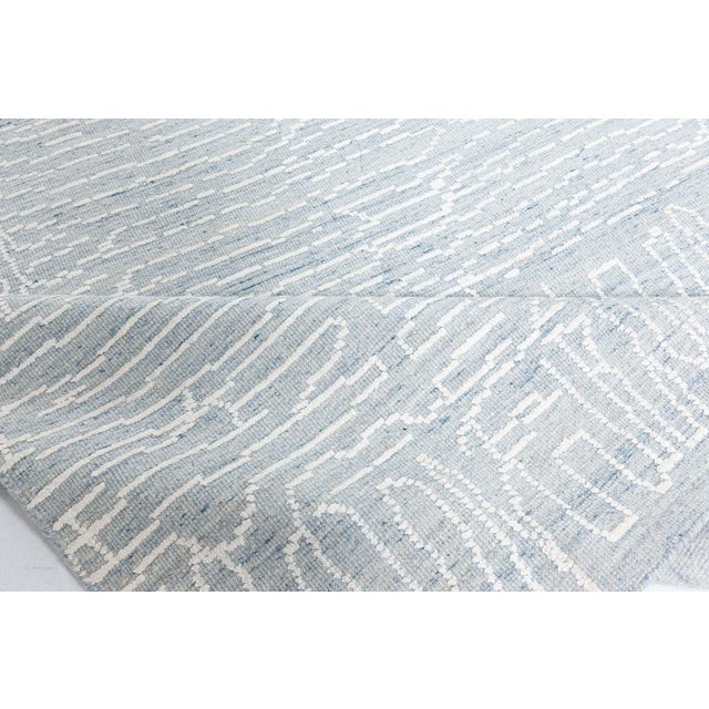 Contemporary Fretwork Rug by Doris Leslie Blau Size: 11.2" × 20.0" (340 × 609 cm) This minimalist modern area rug is a...