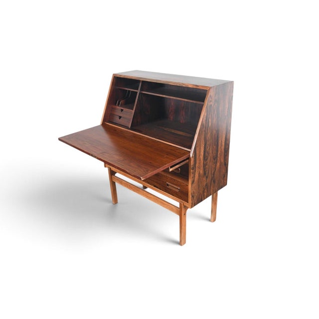 Mid 20th Century Model 68 Rosewood Secretary Desk by Arne Wahl Iversen For Sale - Image 10 of 14