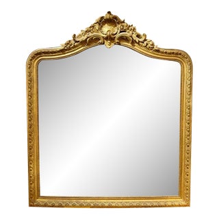 19th C. French Louis XV Giltwood Mirror For Sale