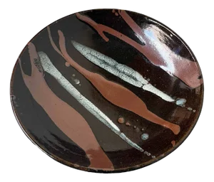 Vintage Glazed Earthenware Dish, Japan, 1960s