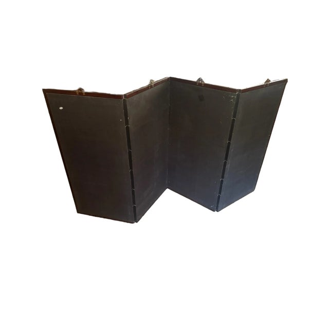 This incredible piece was purchased in the 60’s and has had a single owner since. The four panels feature a snowy scene...