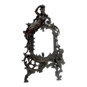19th Century Art Nouveau French-Style Cast Iron Picture Frame