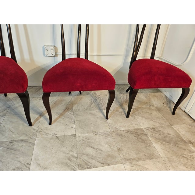Burnt Umber Christopher Guy Chairs - Set of 4 For Sale - Image 8 of 13