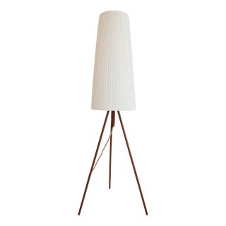 Mid-Century Modern Scandinavian Three-Legged Floor Lamp in Teak, 1960s For Sale