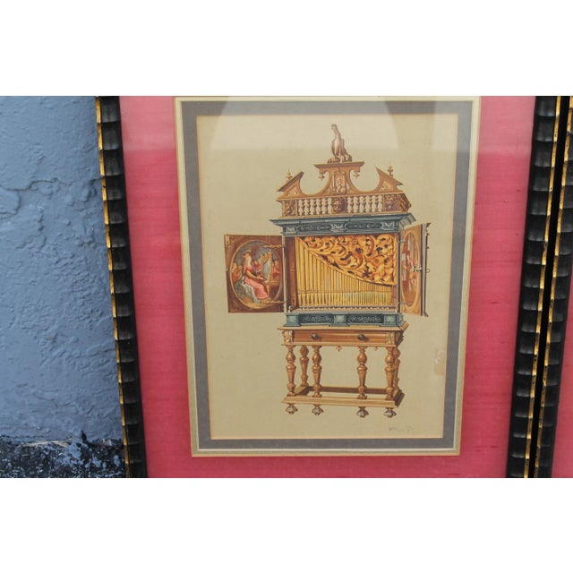 Antique French Detailed Etchings - A Pair For Sale - Image 4 of 11