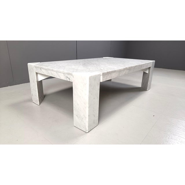 Vintage Rectangular Marble Coffee Table, 1970s For Sale - Image 10 of 11
