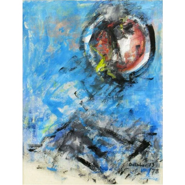 Intense Primary Color Abstract Acrylic on Canvas For Sale In Chicago - Image 6 of 6