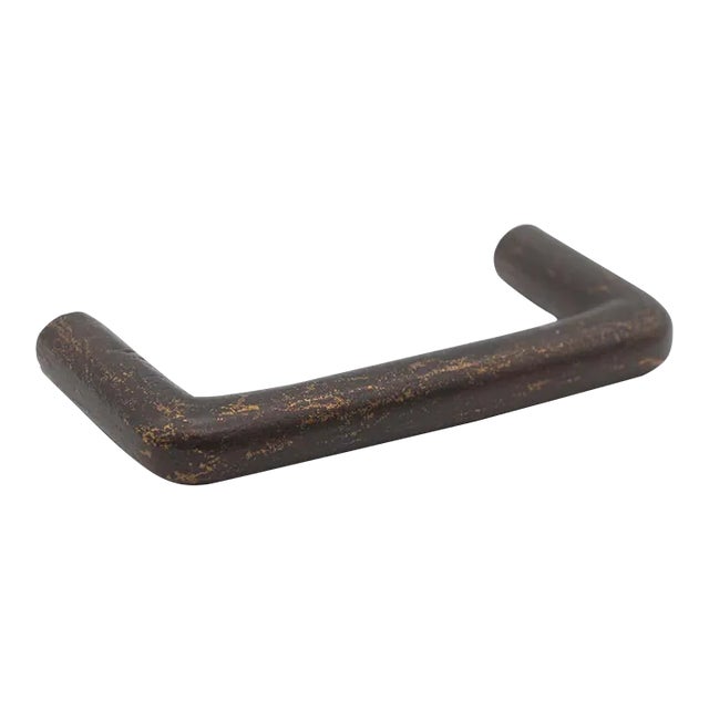 Late 20th Century Modern Darkened Bronze 4.5 In. Bridge Drawer Pull For Sale