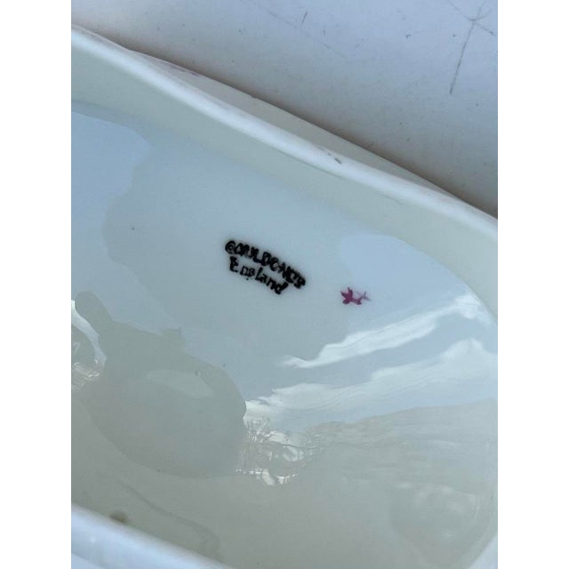 1900 Gold & Floral Cauldon for Tiffany Tea Set - Set of 3 For Sale - Image 10 of 10