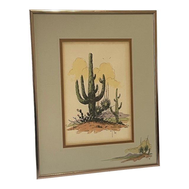 1980s William Zivic Original Western Framed Art Native American For Sale